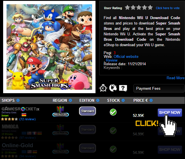 Let'S Buy | Super Smash Bros. For Wii U - AllKeyShop.Com