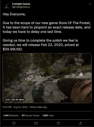 Sons of the Forest Release Time