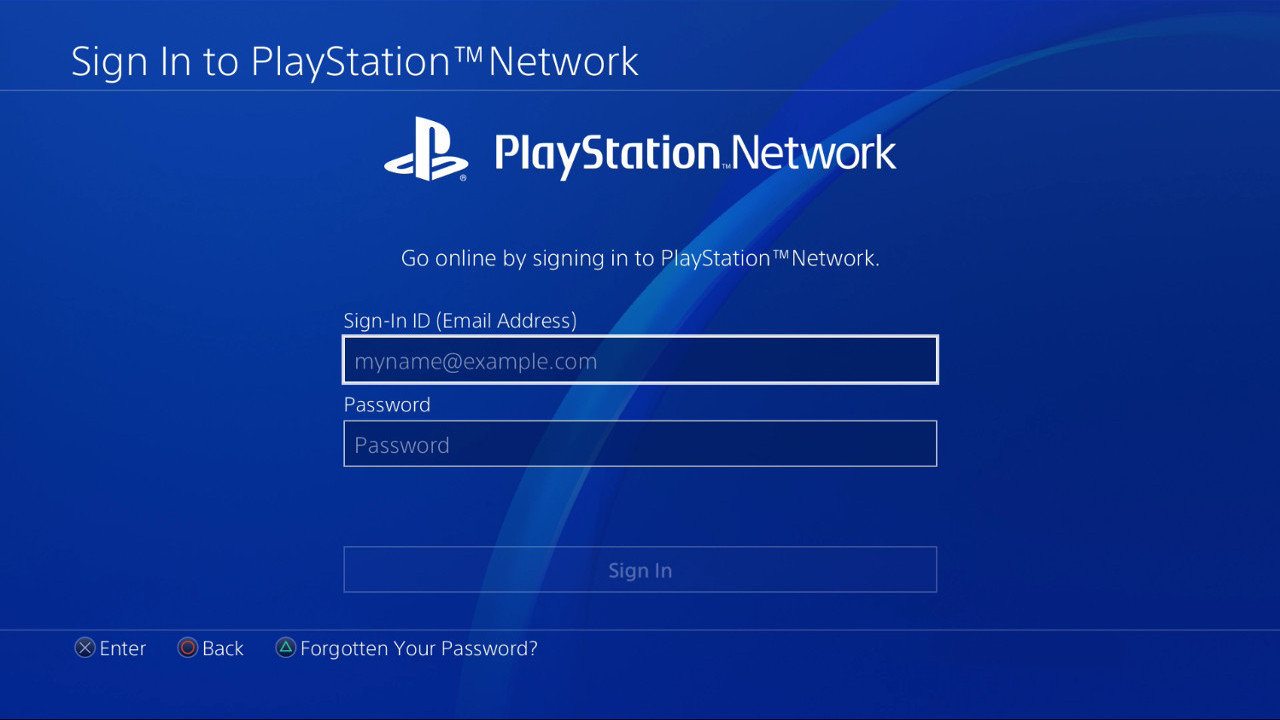 PS3™  Signing up
