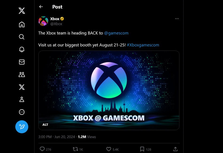 Xbox announces participation at gamescom 2024