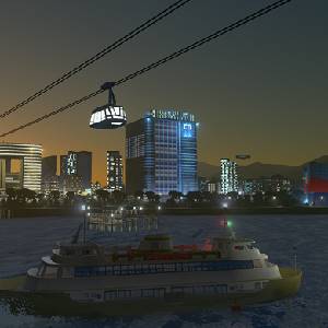Cities Skylines Mass Transit Ferry and Cable Car