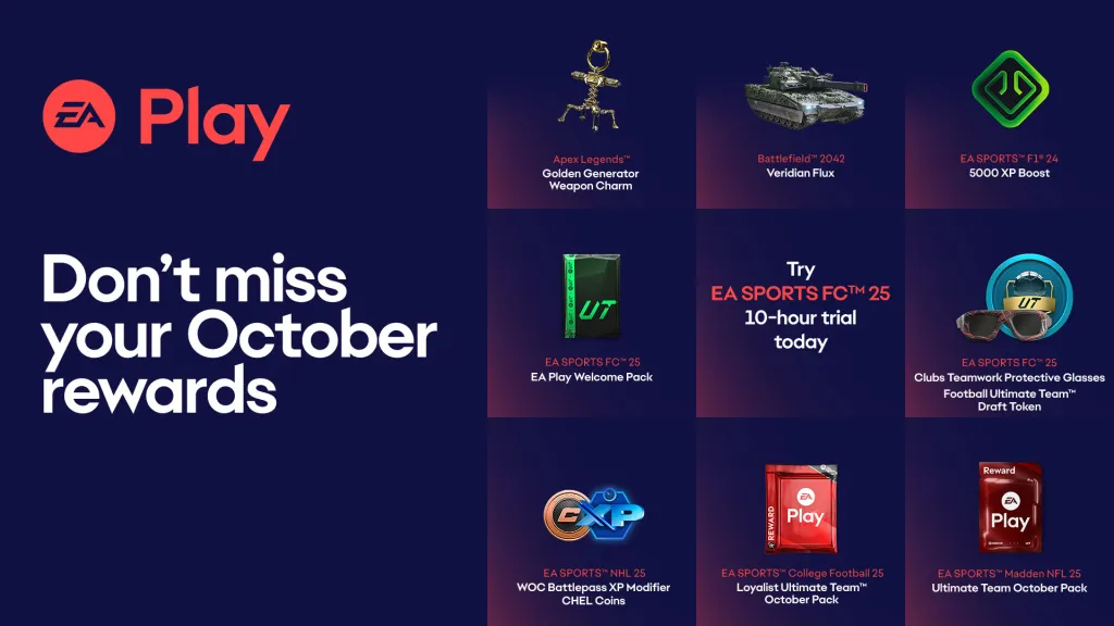 EA Play October Rewards