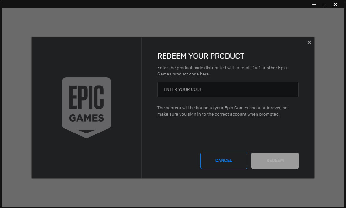 epic game activate code