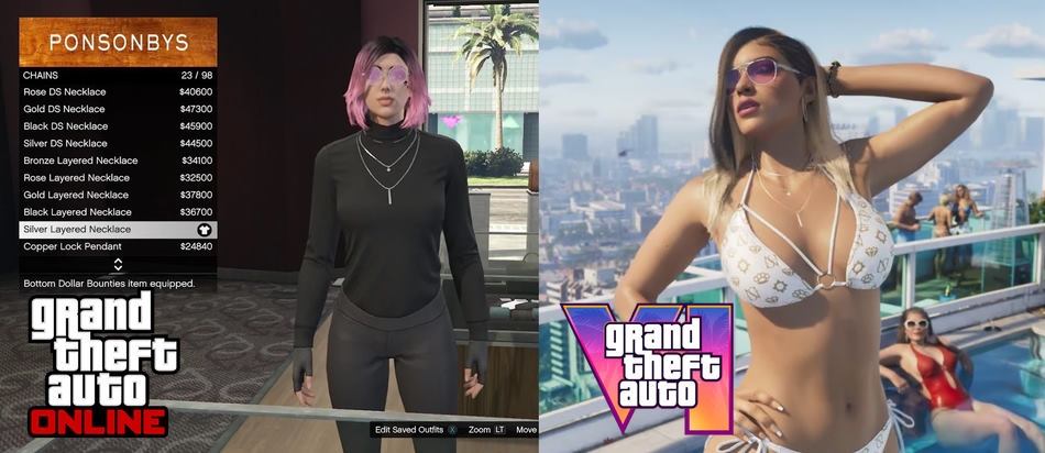 GTA Online the necklace shown in the GTA 6 trailer