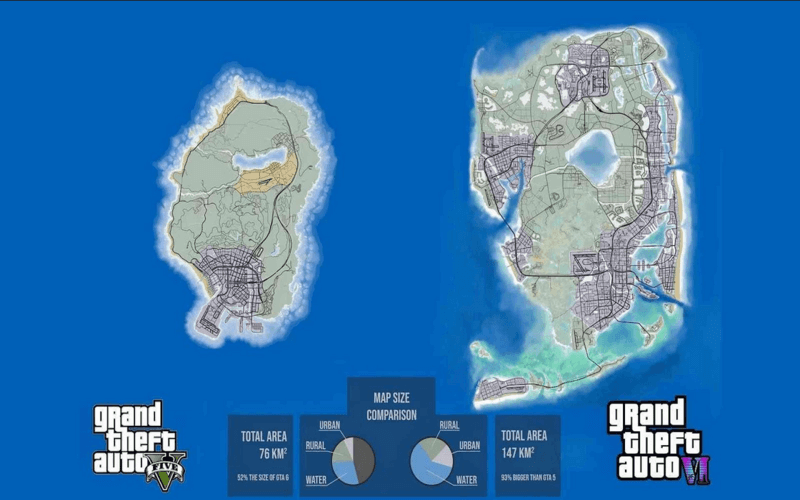 GTA 6 leak hints Vice City GTA 6 map may be twice the size of GTA 5