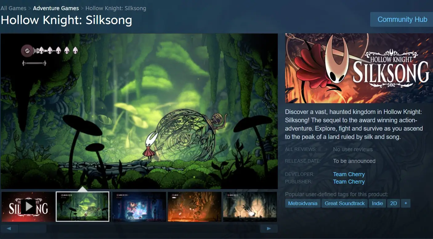 Hollow Knight: Silksong Steam Key