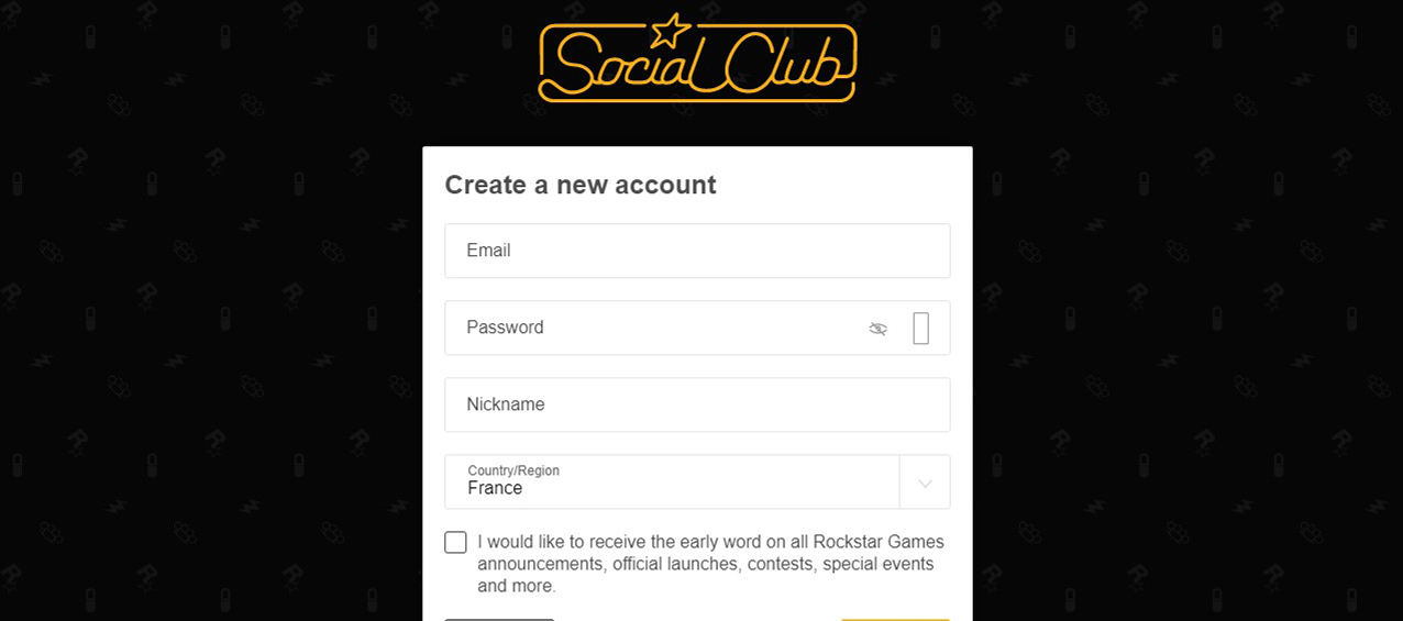 what happens when i create a new rockstar social club account