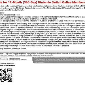 nintendo switch online coupon code
