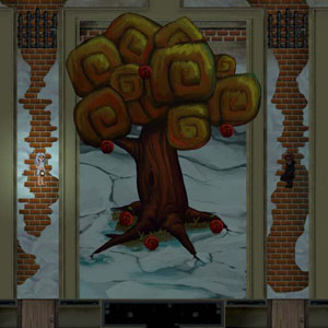 Pillar: Tree in the Snowy Town