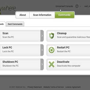 Webroot SecureAnywhere AntiVirus - Commands