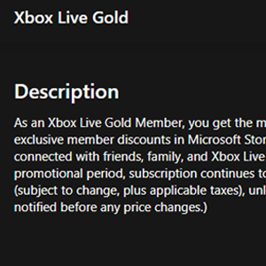 Xbox Live Gold Membership 12 Months Subscription Description